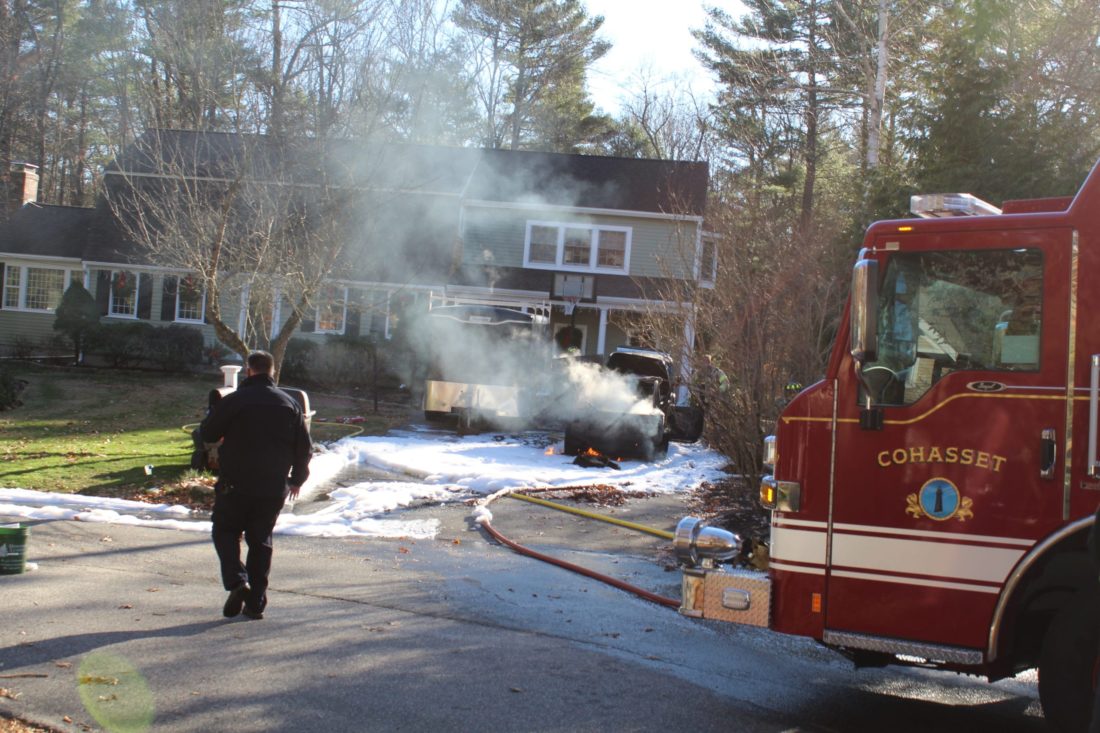 Cohasset Fire Department Douses Vehicle Fire in Front of Home WATD 95