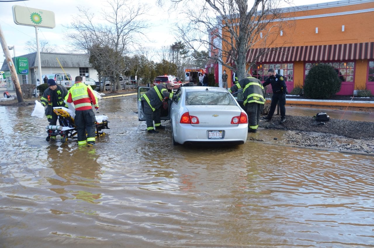 Hingham Roadway Flooded After Crash Involving Unlicensed Driver WATD
