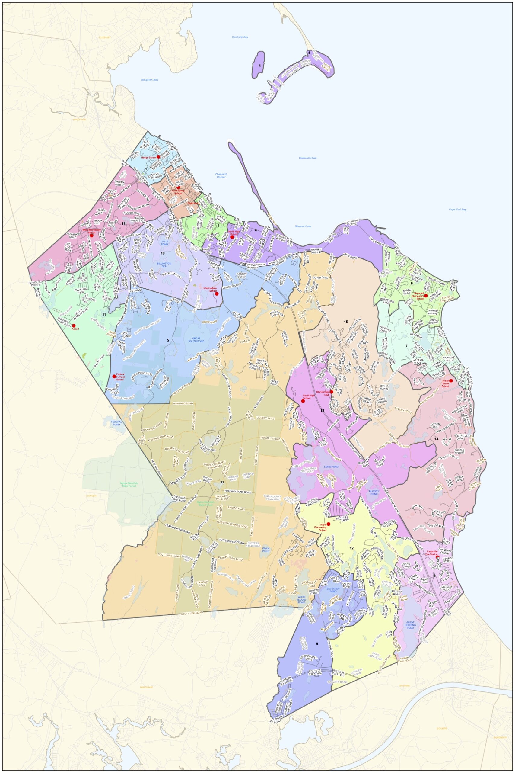 Milton Ma Zoning Map Redrawing Of Plymouth's Precinct Map Raises Questions | Watd 95.9 Fm